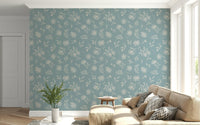 Airy garden aesthetic Soft Floral Whisper wall mural.