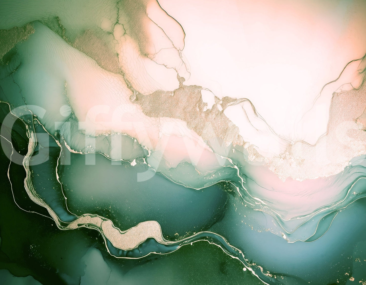 Soft Mineral Hues Sage-Rose Wall Mural