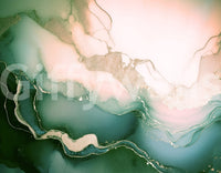 Soft Mineral Hues Sage-Rose Wall Mural