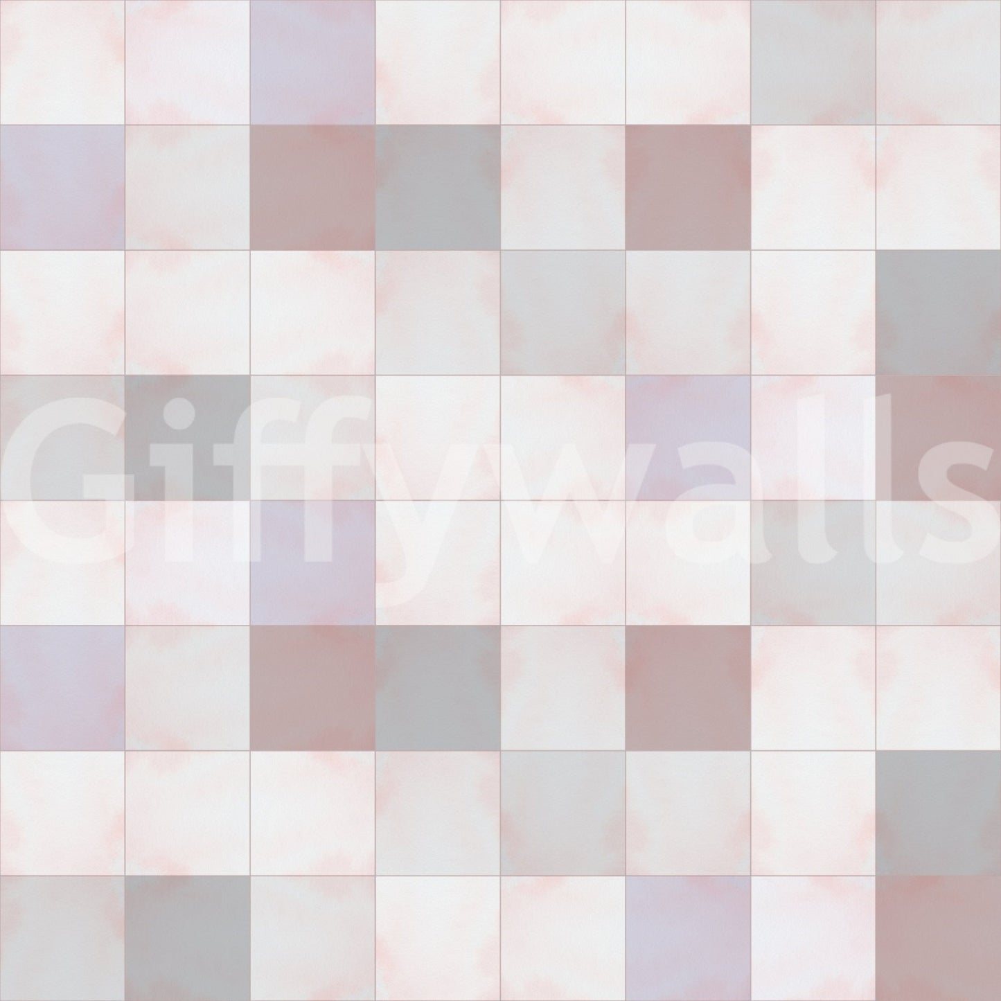 Soft Mosaic Tiles – Blush Beige-GreyBlue Wallpaper⁠