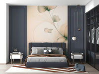 Whispering Petals design mural with subtle floral details and a light, ethereal atmosphere.