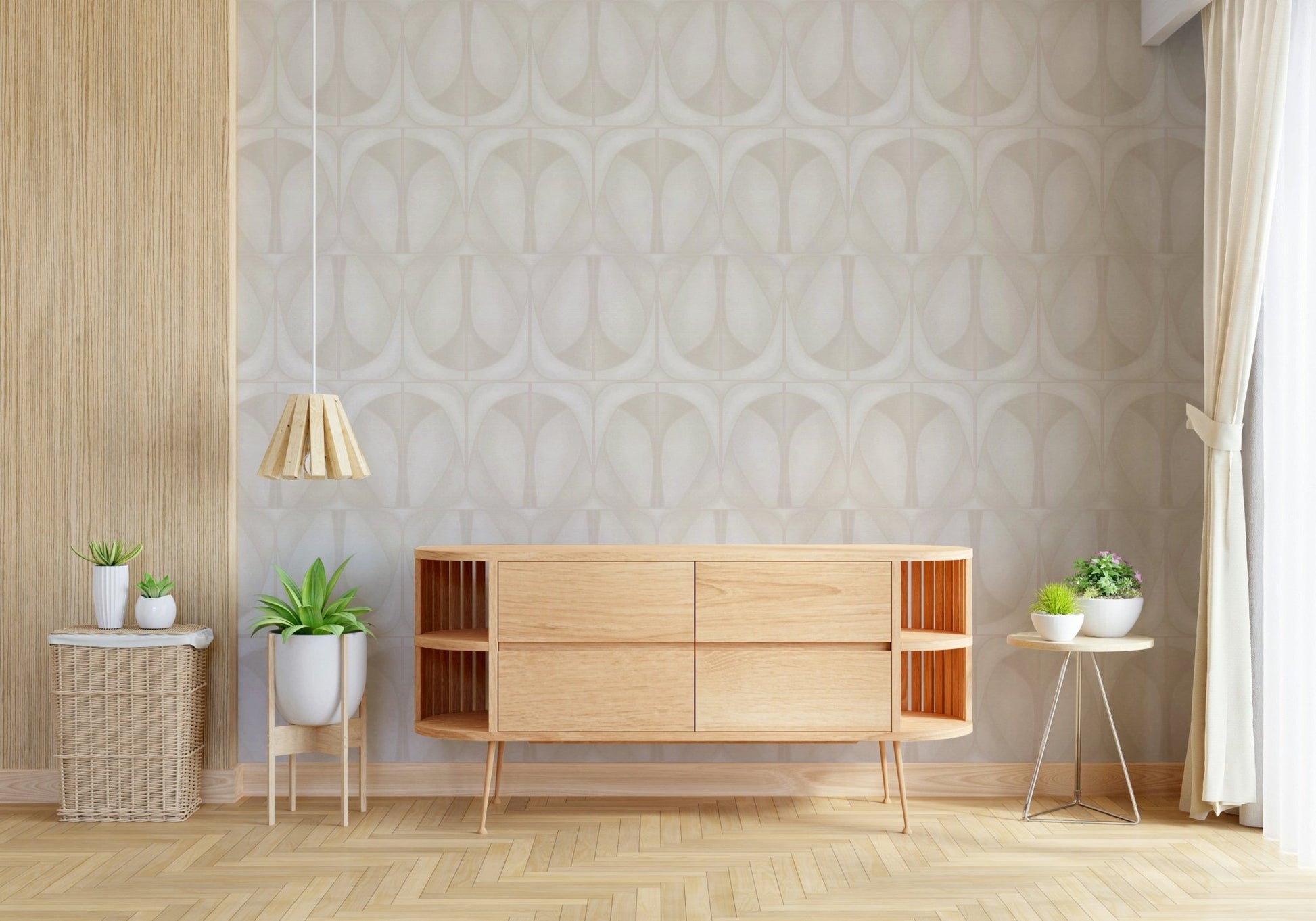 Softy Dèco Geometries Cloud Dancer peel and stick luxury