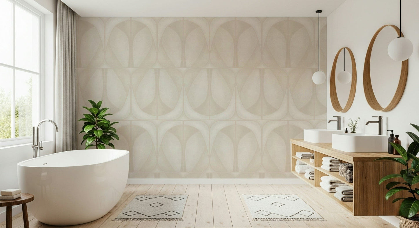 Softy Dèco Geometries Cloud Dancer peel and stick subtle