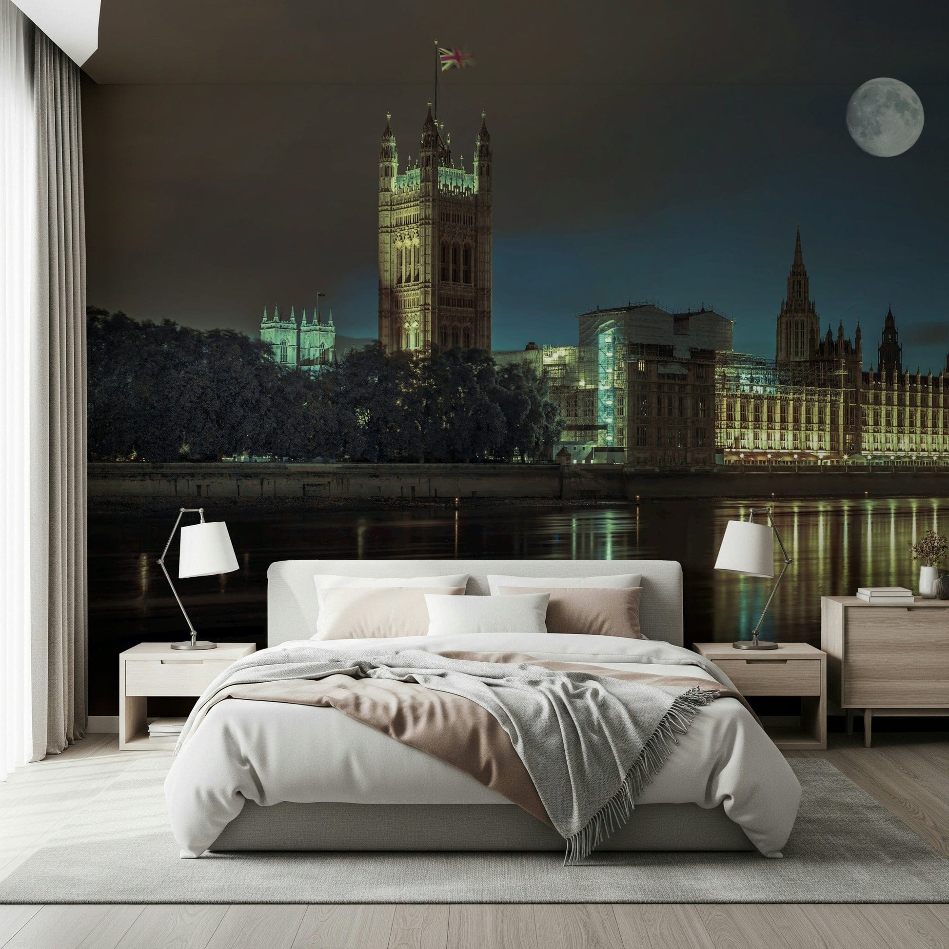 Mysterious Westminster Abby wallpaper, celestial beam.