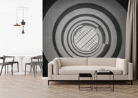 Contemporary spiral wall mural adding modern flair to your living or dining space.