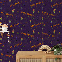 Scary Halloween Purple Wallpaper unique look
