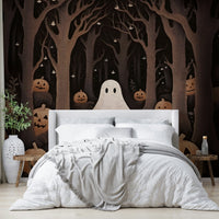 Pumpkins Ghost Wall Mural holiday theme.

