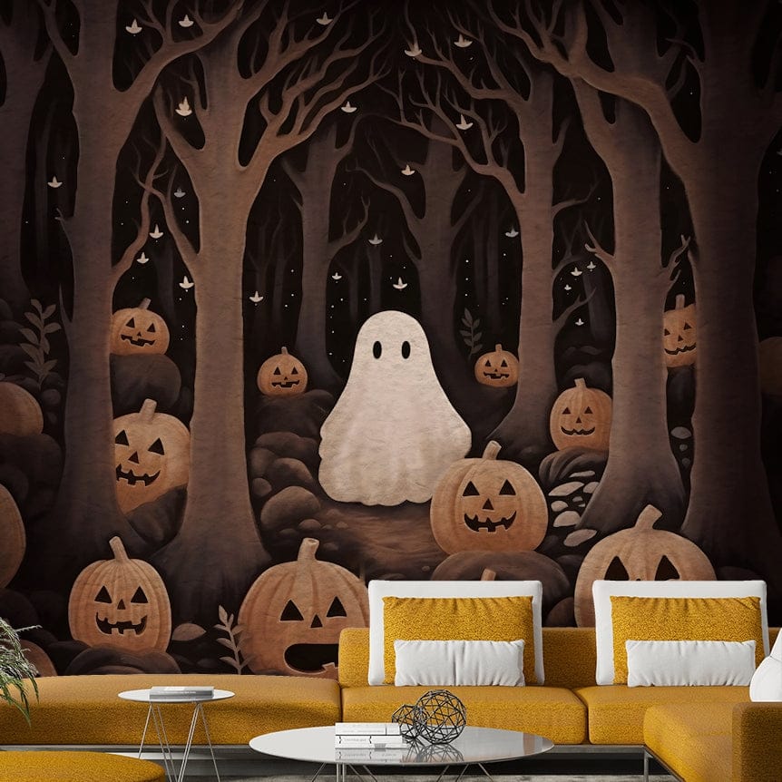 Pumpkins Ghost Wall Mural seasonal

