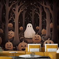 Pumpkins Ghost Wall Mural seasonal


