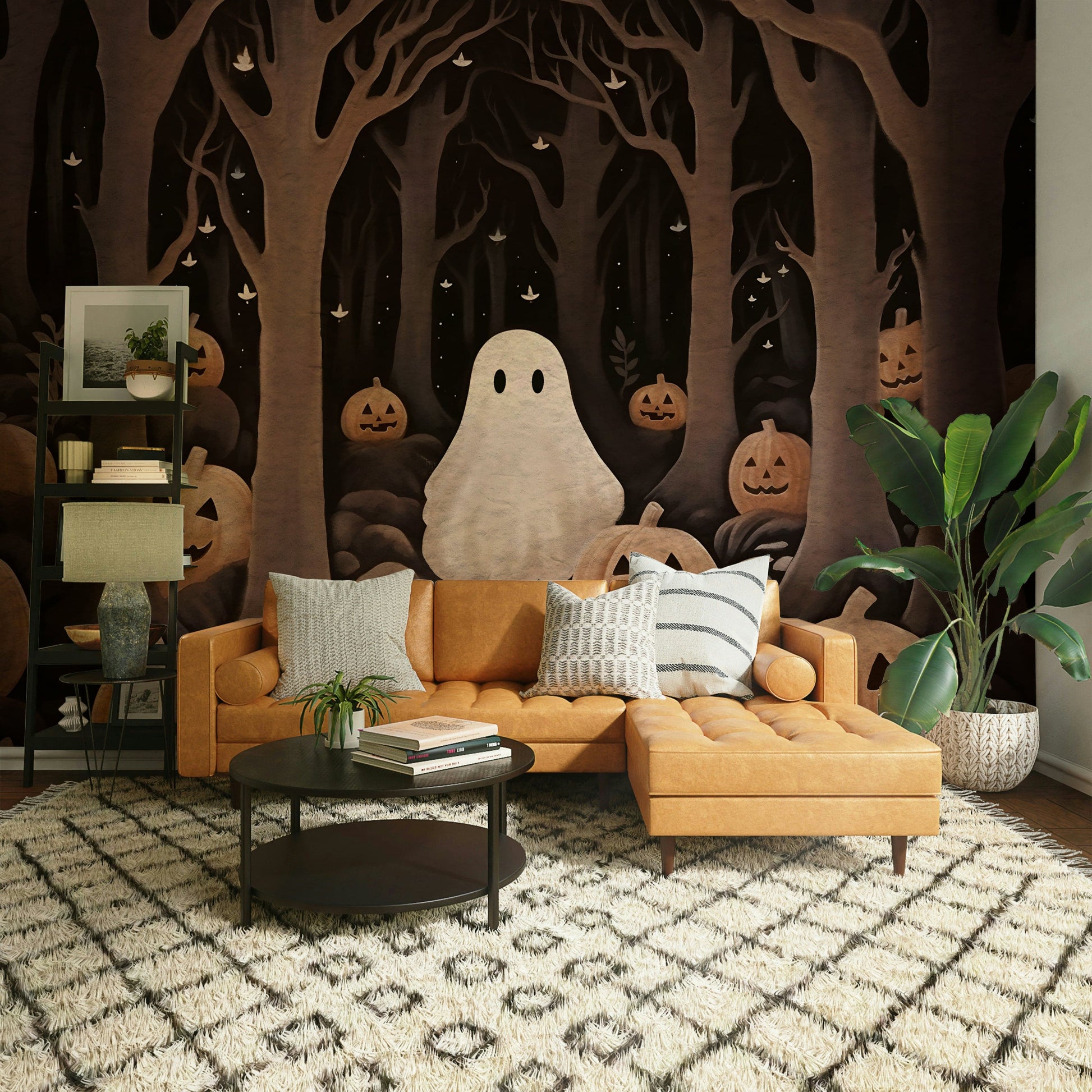 The ghost is smiling and looks happy wall mural for walls.

