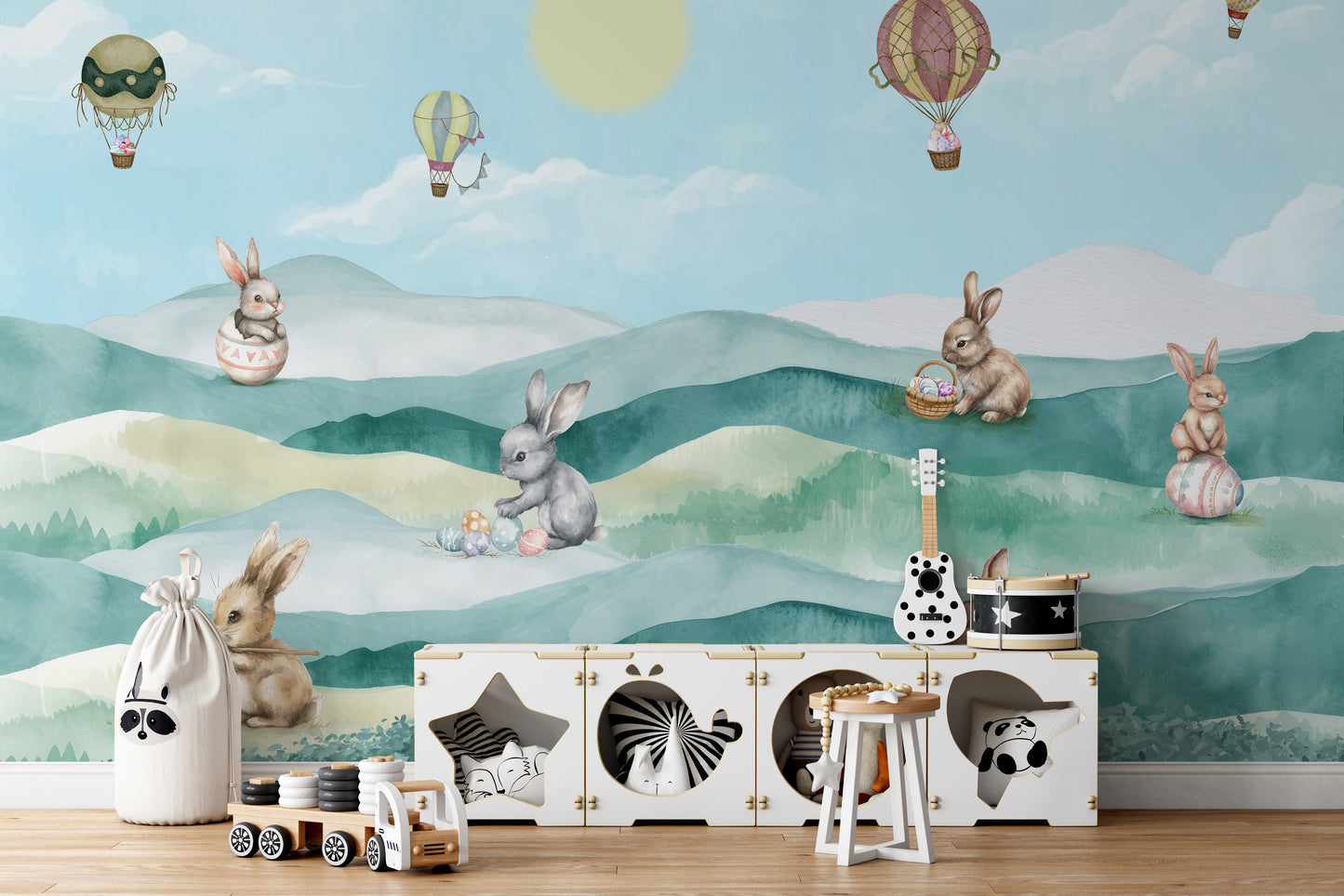 Spring Bunny Easter Egg Wallpaper