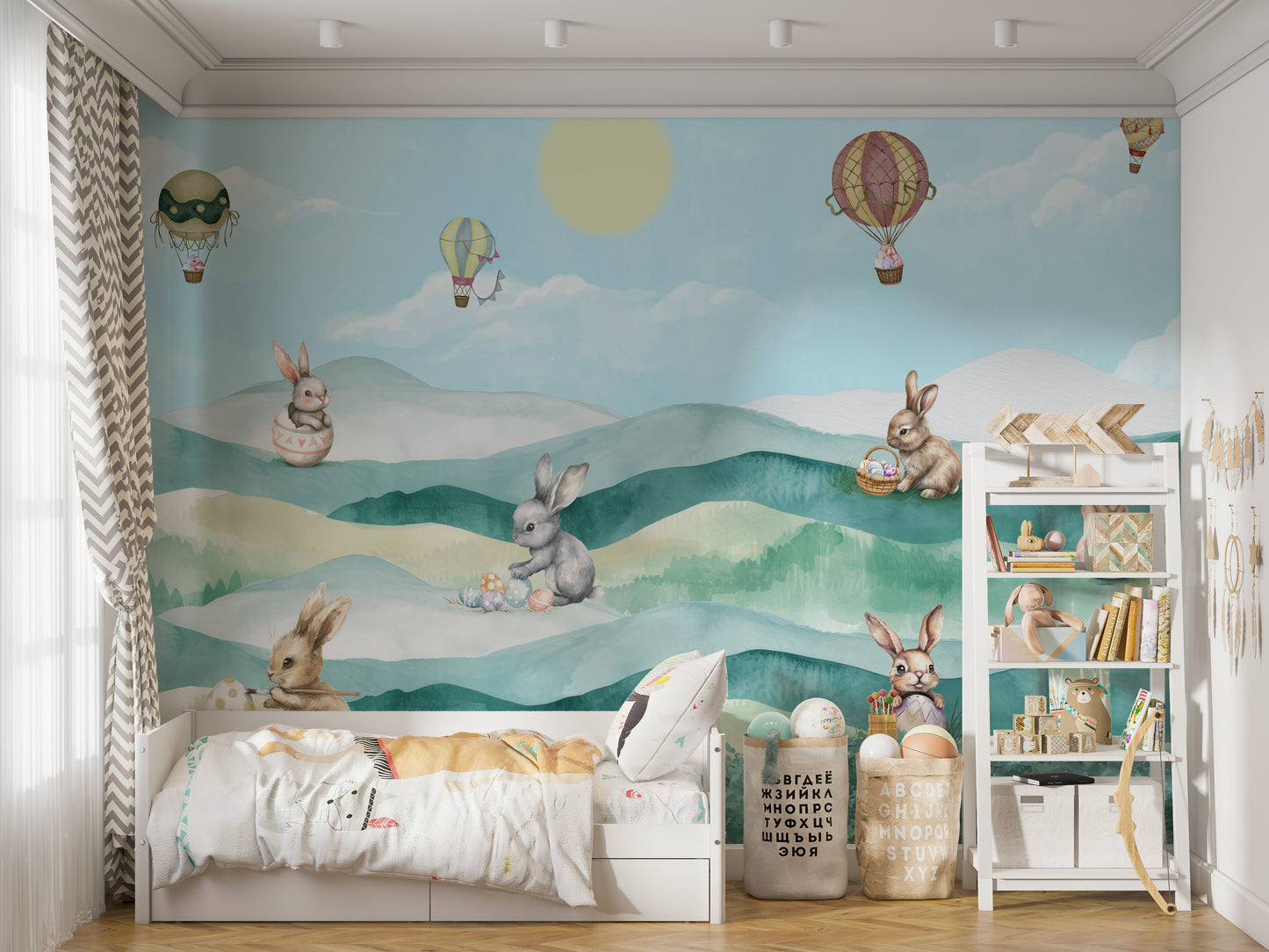 Spring Bunny Easter Egg Wallpaper