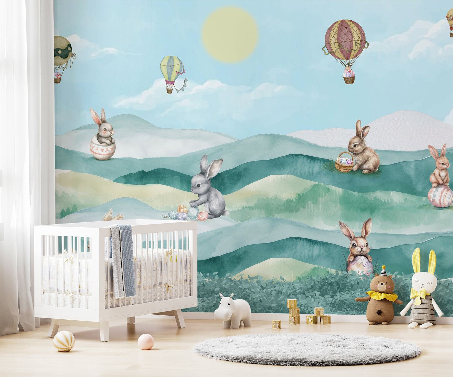 Spring Bunny Easter Egg Wallpaper