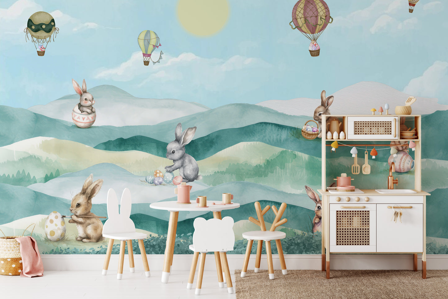 Spring Bunny Easter Egg Wallpaper