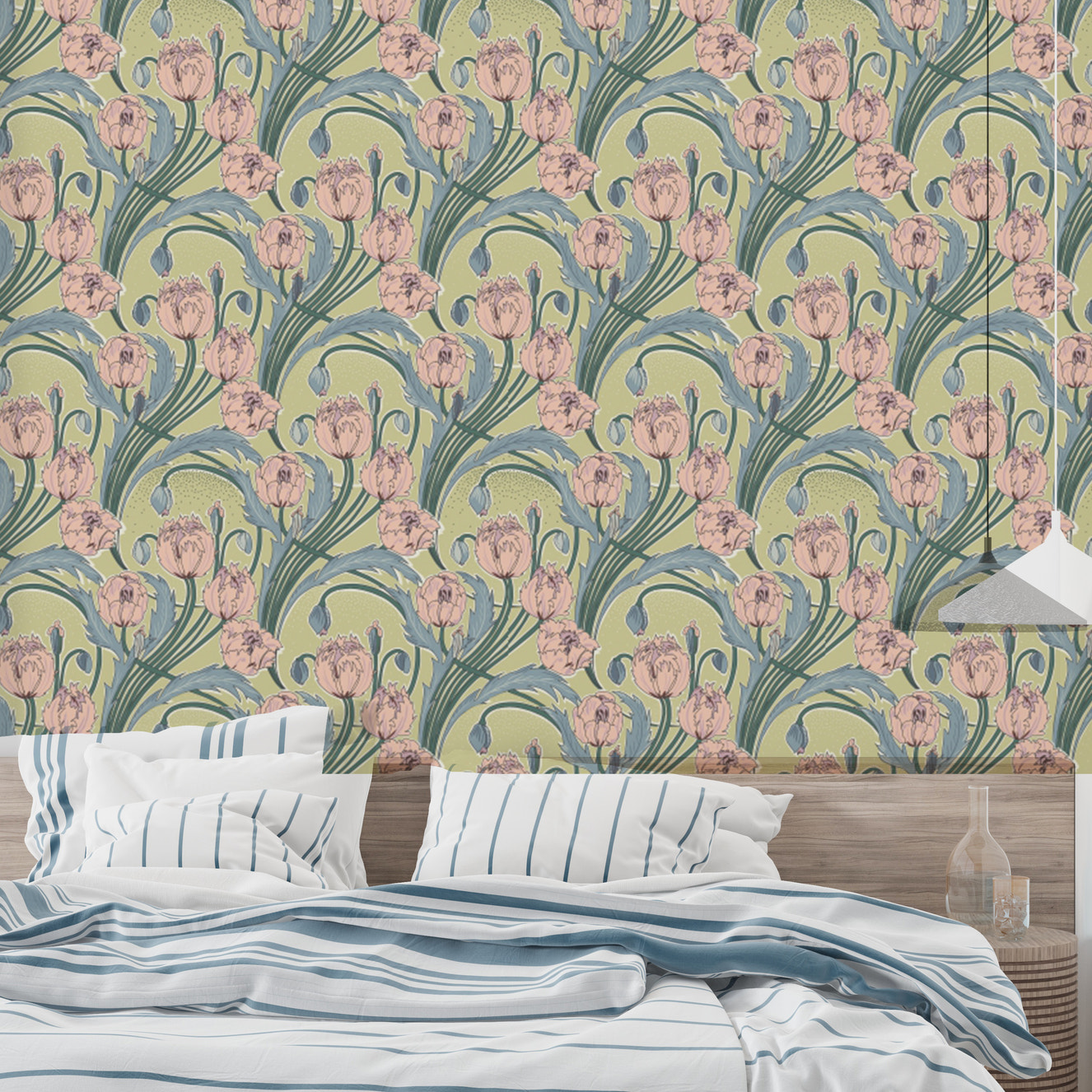 Spring Elegance Floral wallpaper with soft pastel tones.
