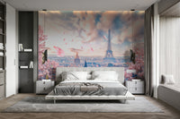 Springtime skyline of Paris with Eiffel view

