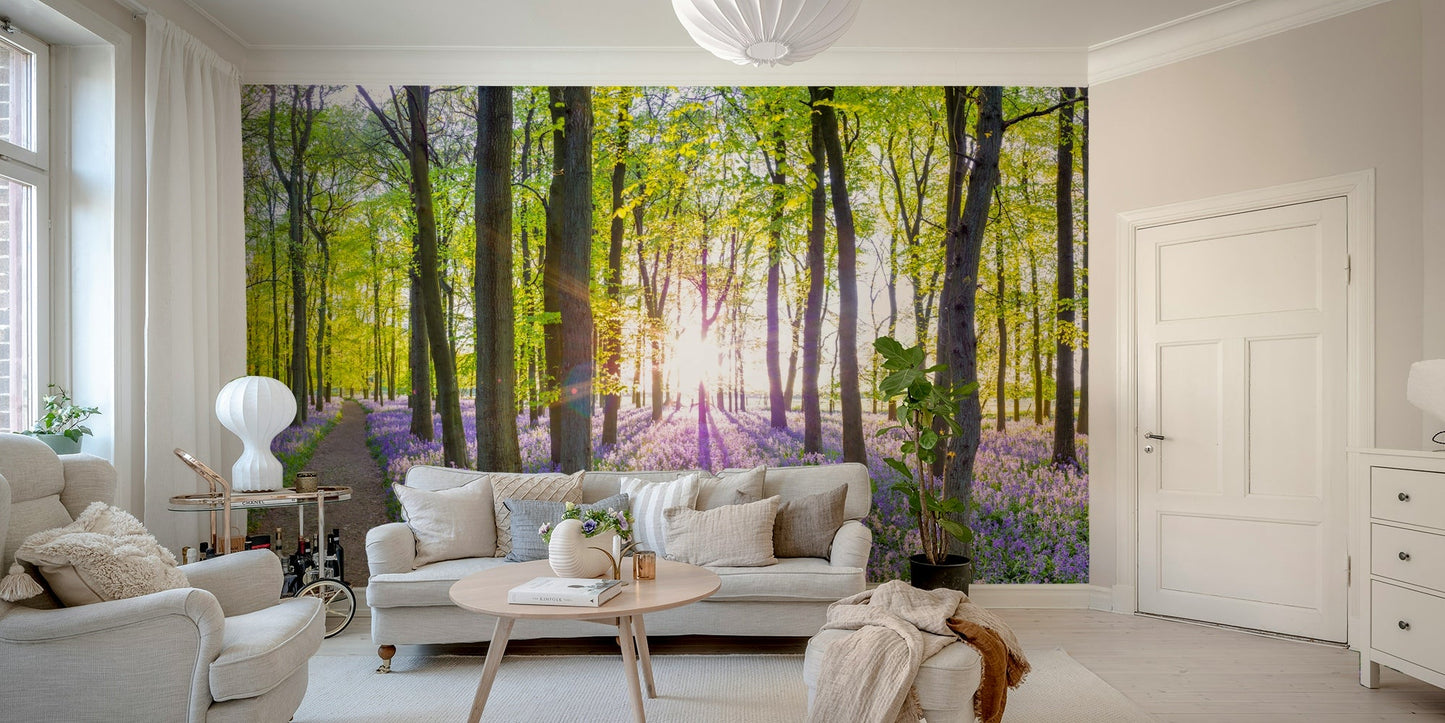 The mural has a soft, graceful feel.

