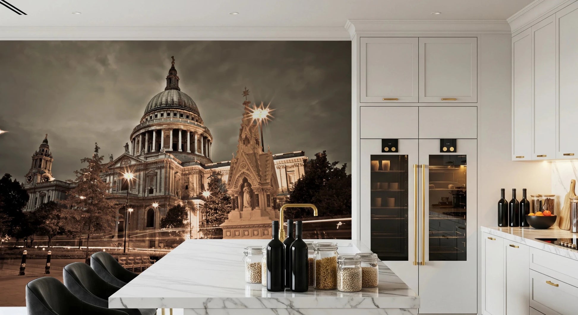 St Pauls Sepia Wall Mural