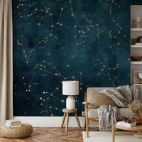 Celestial star map wall mural for astrology enthusiasts.

