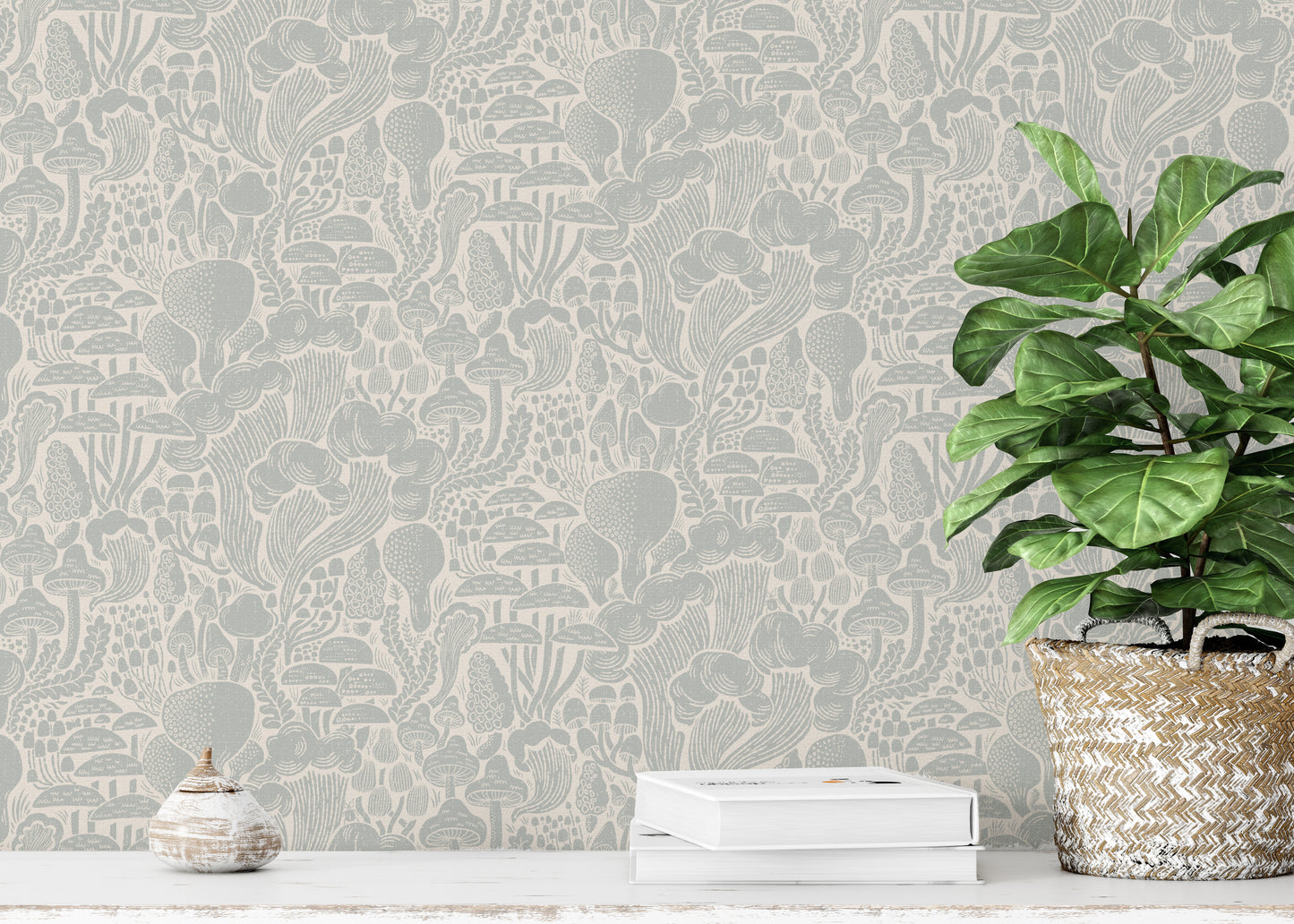 Sten Fungi Forest Silhouettes Wallpaper⁠