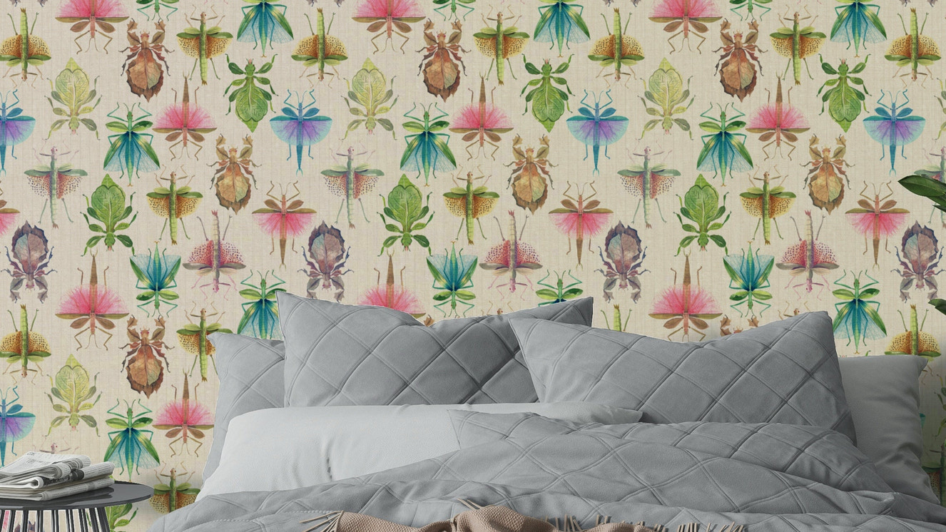 In Plain Sight: Stick & Leaf Insects in Camouflage Wallpaper⁠