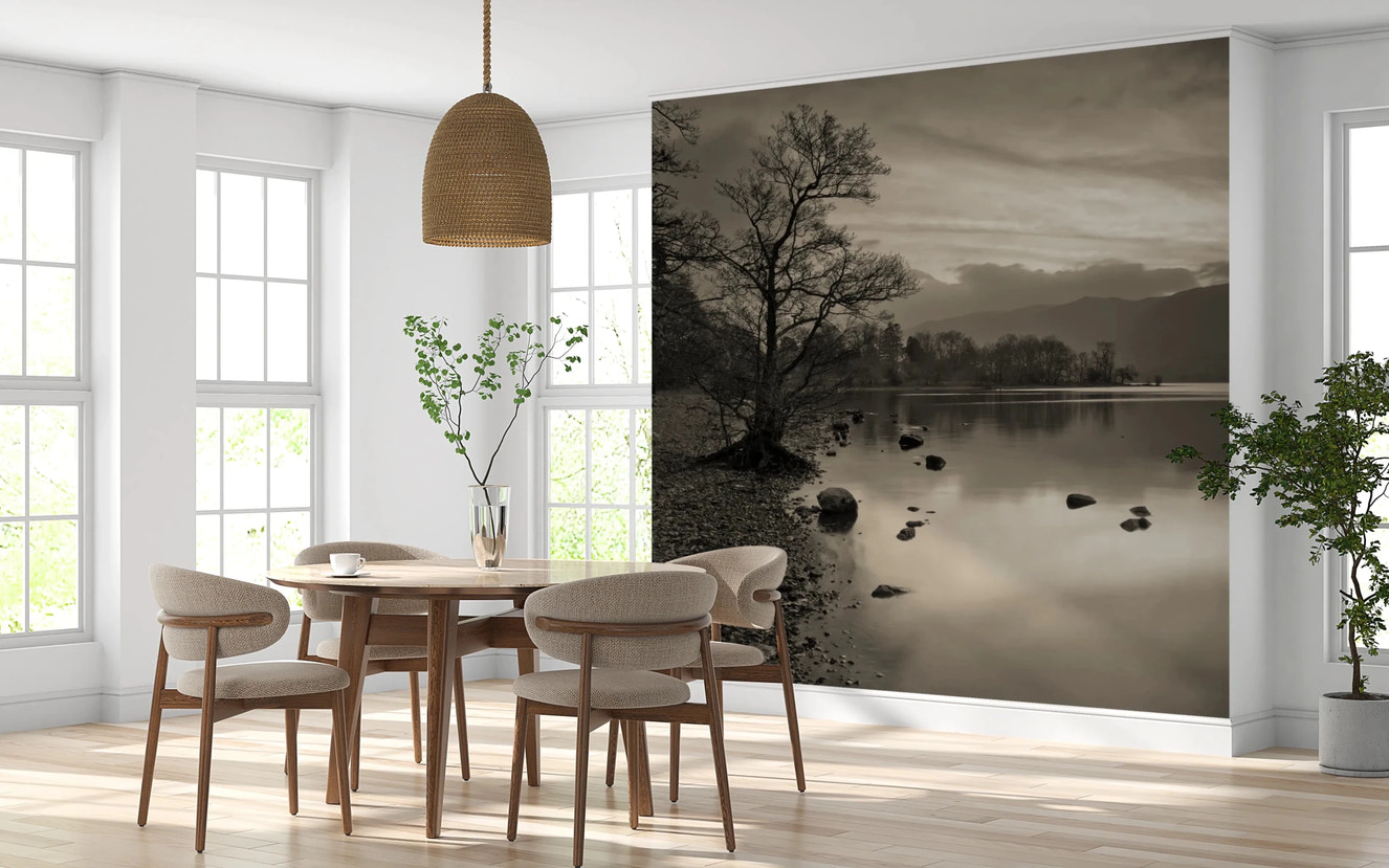 Still Lake at Dusk Wall Mural