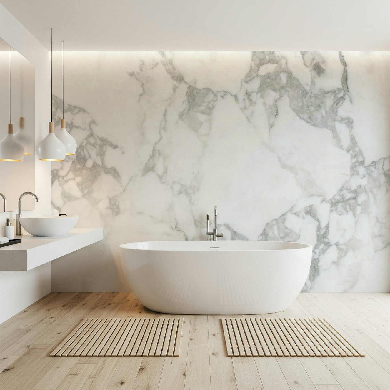 Decorative wallpaper mural mimicking natural stone surfaces for feature walls in living rooms or offices.