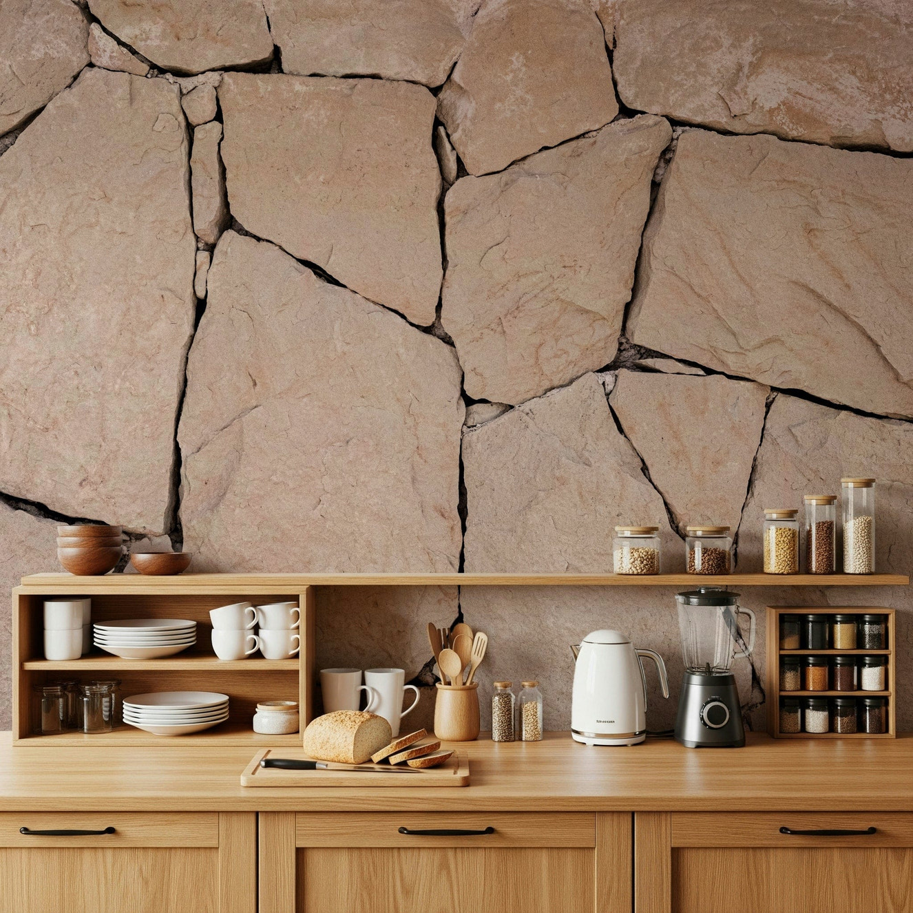 Stone Cladding Texture Wall Mural -2306806