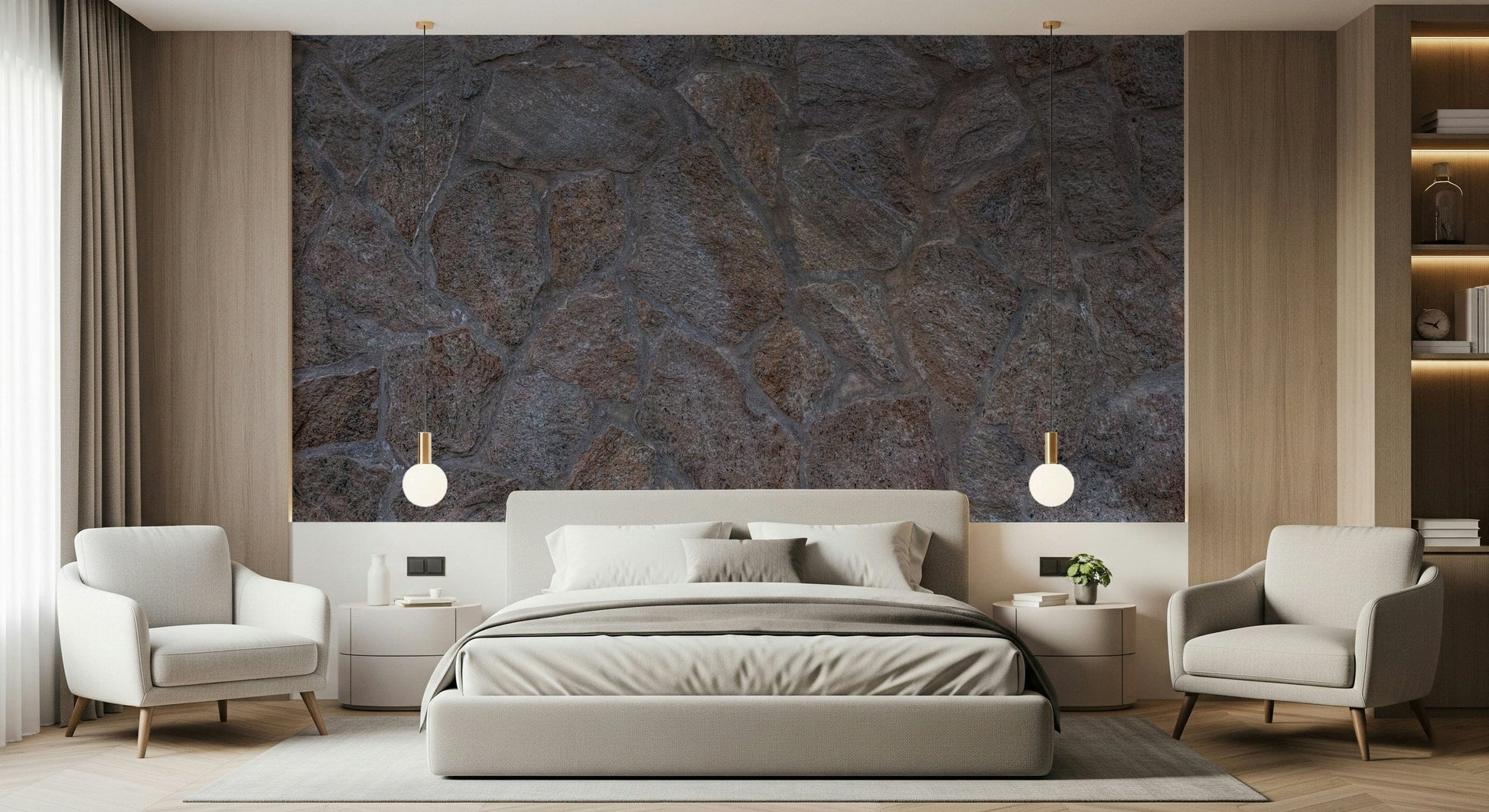 An artistic nature inspired mural for home decor.

