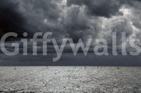 A high-quality serene beach wall mural for walls.

