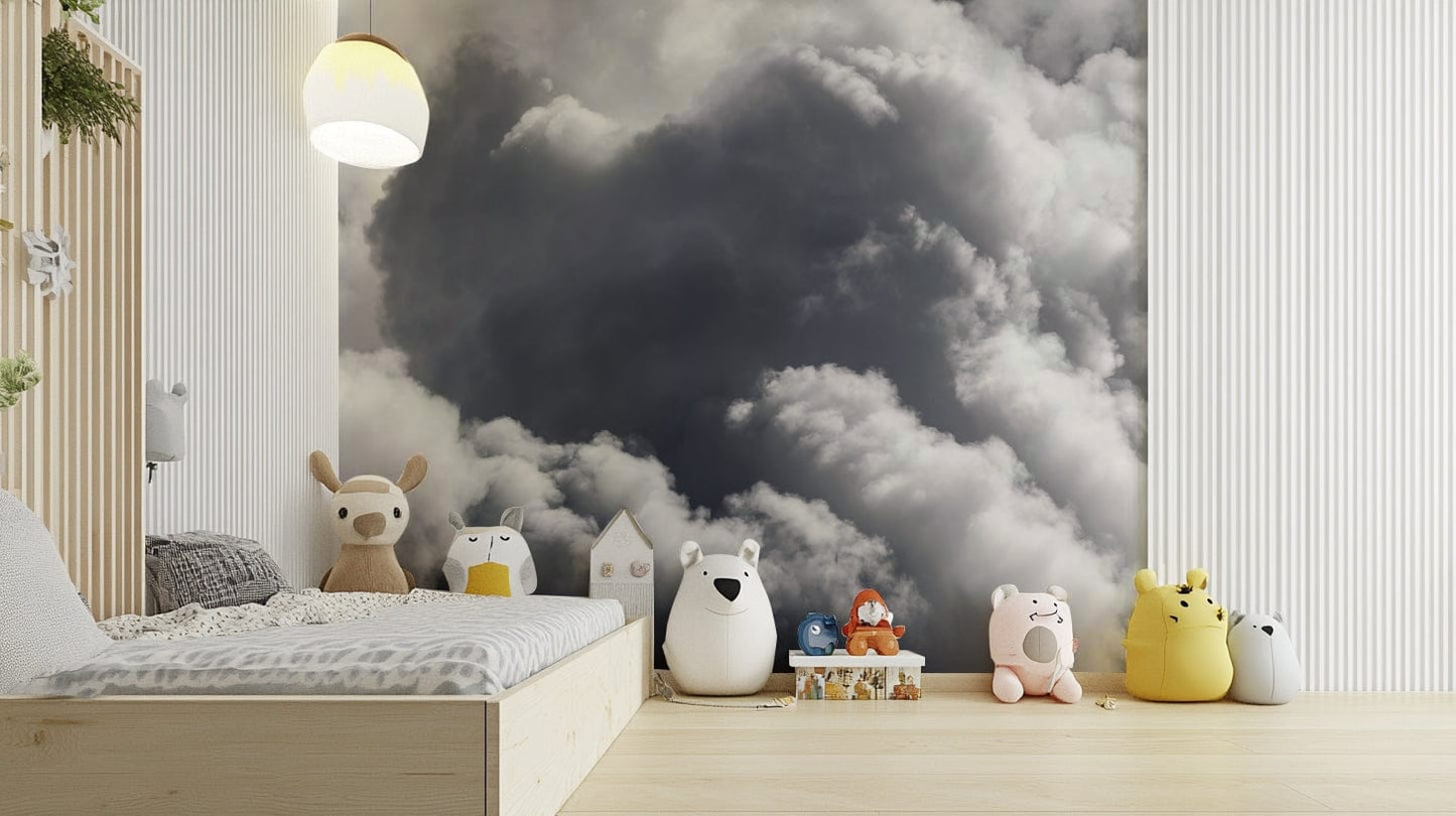 A close-up of the textured details in the cloud formation.