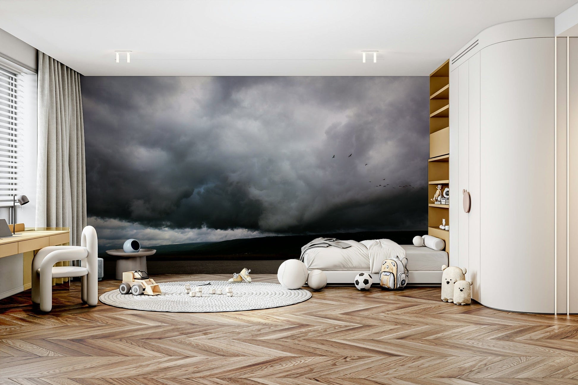 A serene nature landscape wall mural for your decor.

