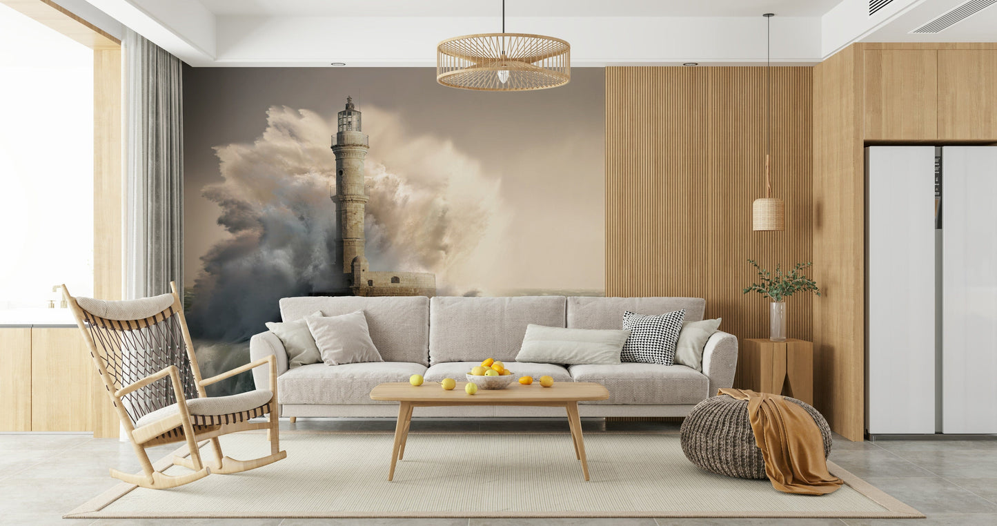 Lighthouse Tempest Wall Mural -2570291