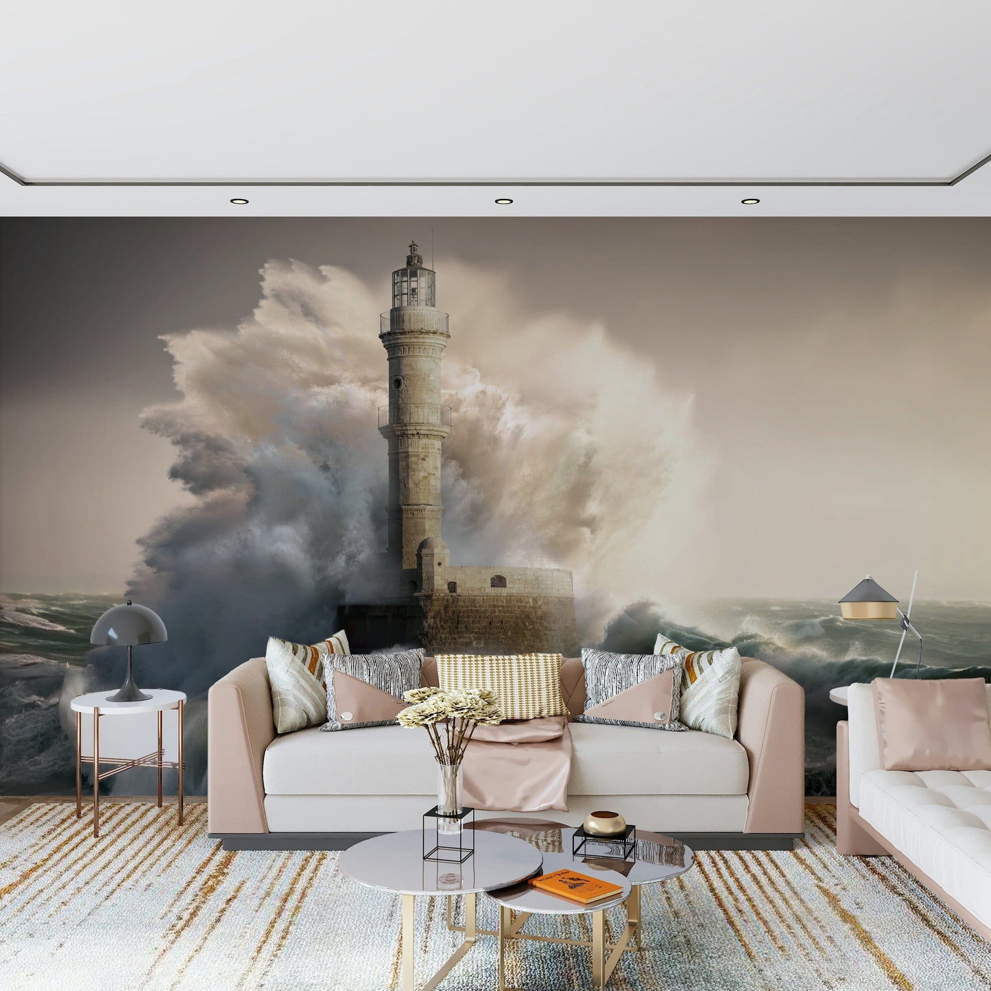 Lighthouse Tempest Wall Mural -2570291