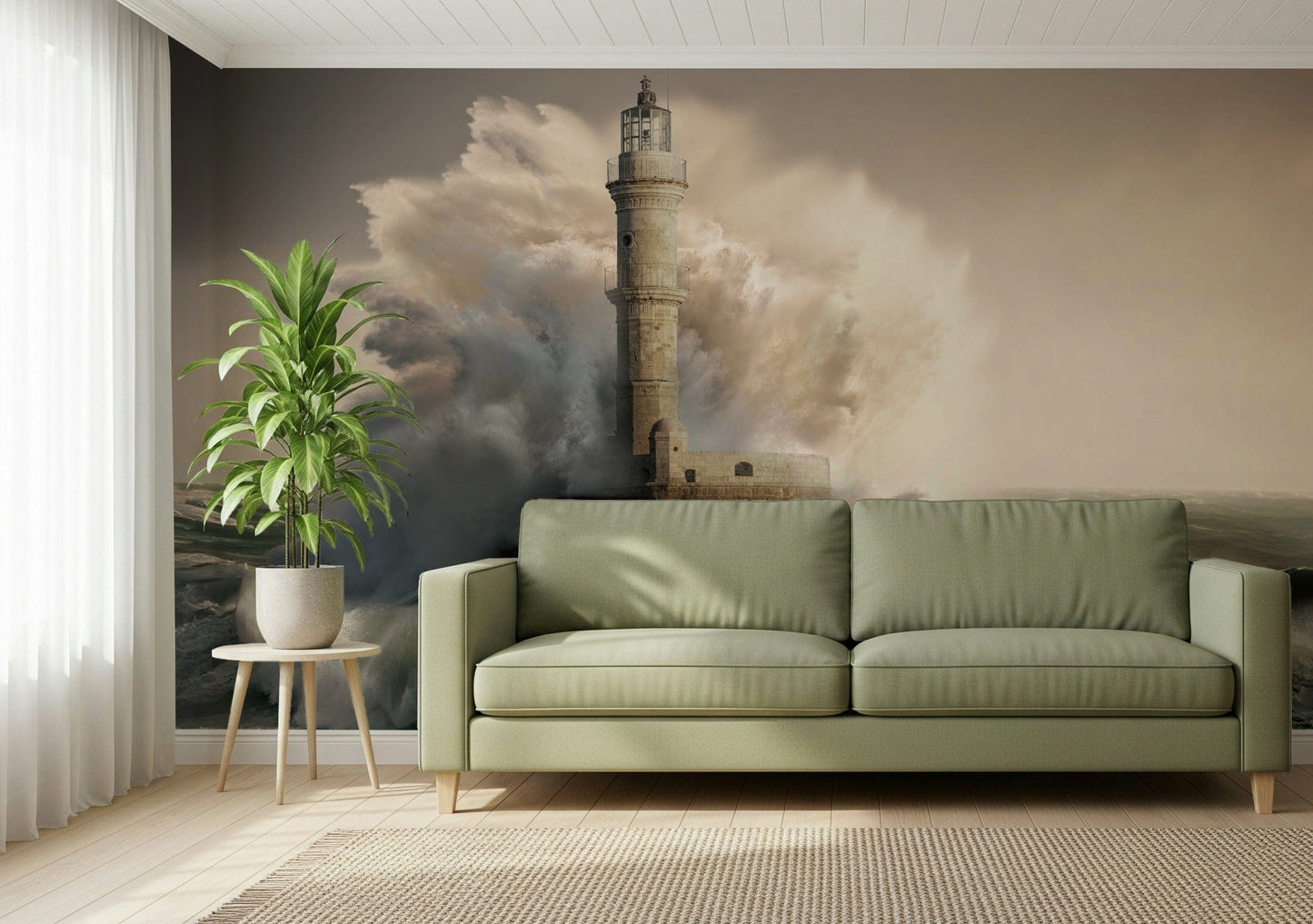 Lighthouse Tempest Wall Mural -2570291