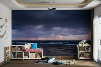 An artistic abstract design mural for home decor.

