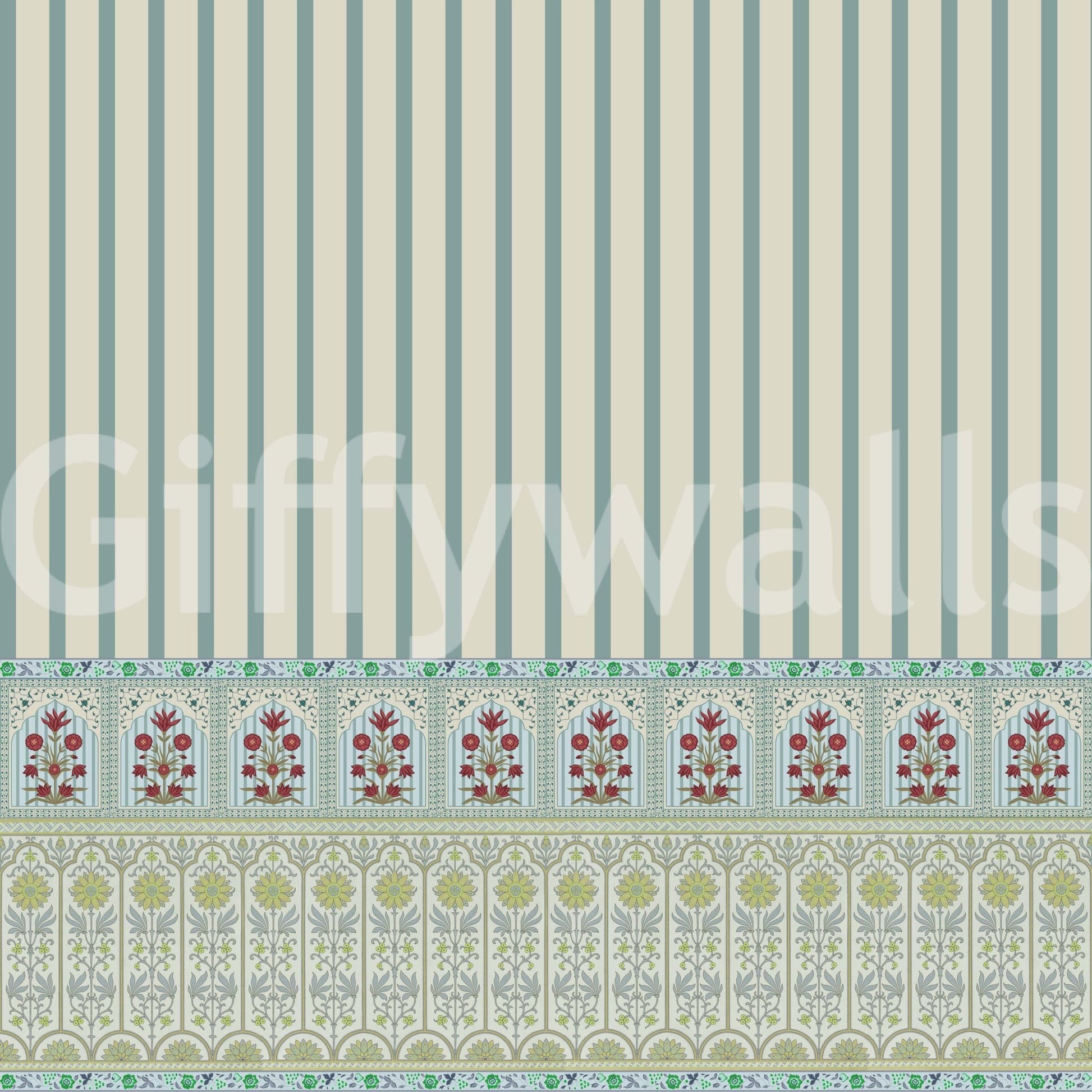 Intricate garden border patterns for a bespoke interior feel.