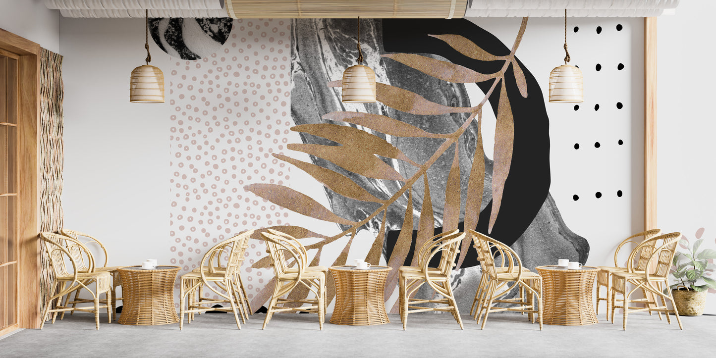 Unique Monochrome Marble Design Wallpaper Mural - Giffywalls