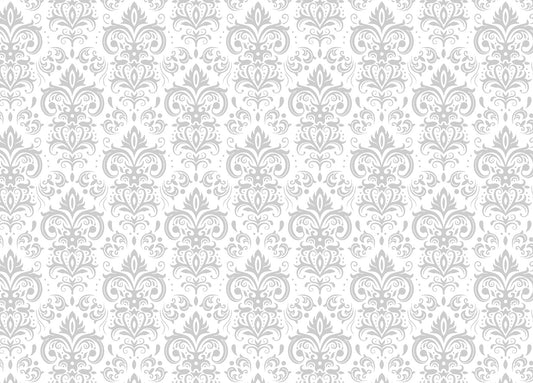 Silver Damask Wallpaper