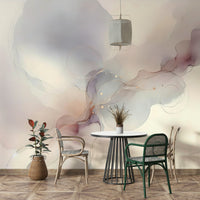 Minimalist wall decor featuring Subtle Breeze design in a modern apartment living room with neutral tones.