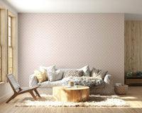 Subtle Scallops Wallpaper installed in a laundry room to add clean, organized visual texture.