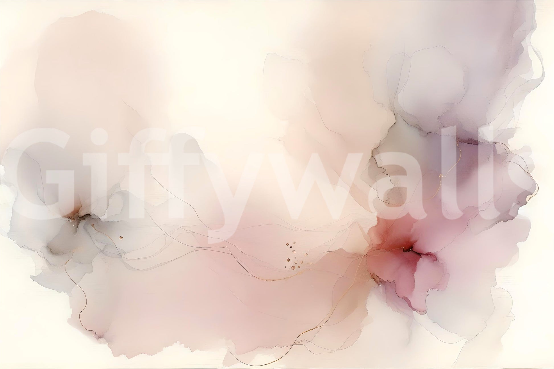 Subtle Serenity Wall Mural on a high-quality textured wall feature in a bedroom.