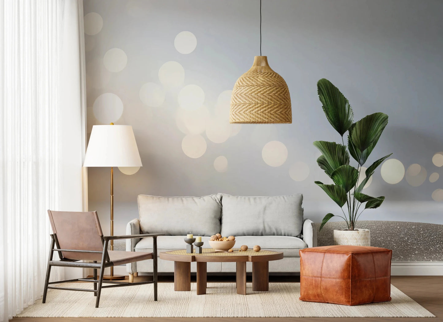 Subtle Sparkle Wall Mural displaying a refined, light-catching surface.