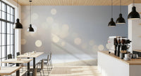 Elegant shimmering pattern featured on a Subtle Sparkle Wall Mural cafe area wall design.