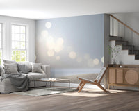 Soft focus aesthetic on a Subtle Sparkle Wall Mural for simple decor.