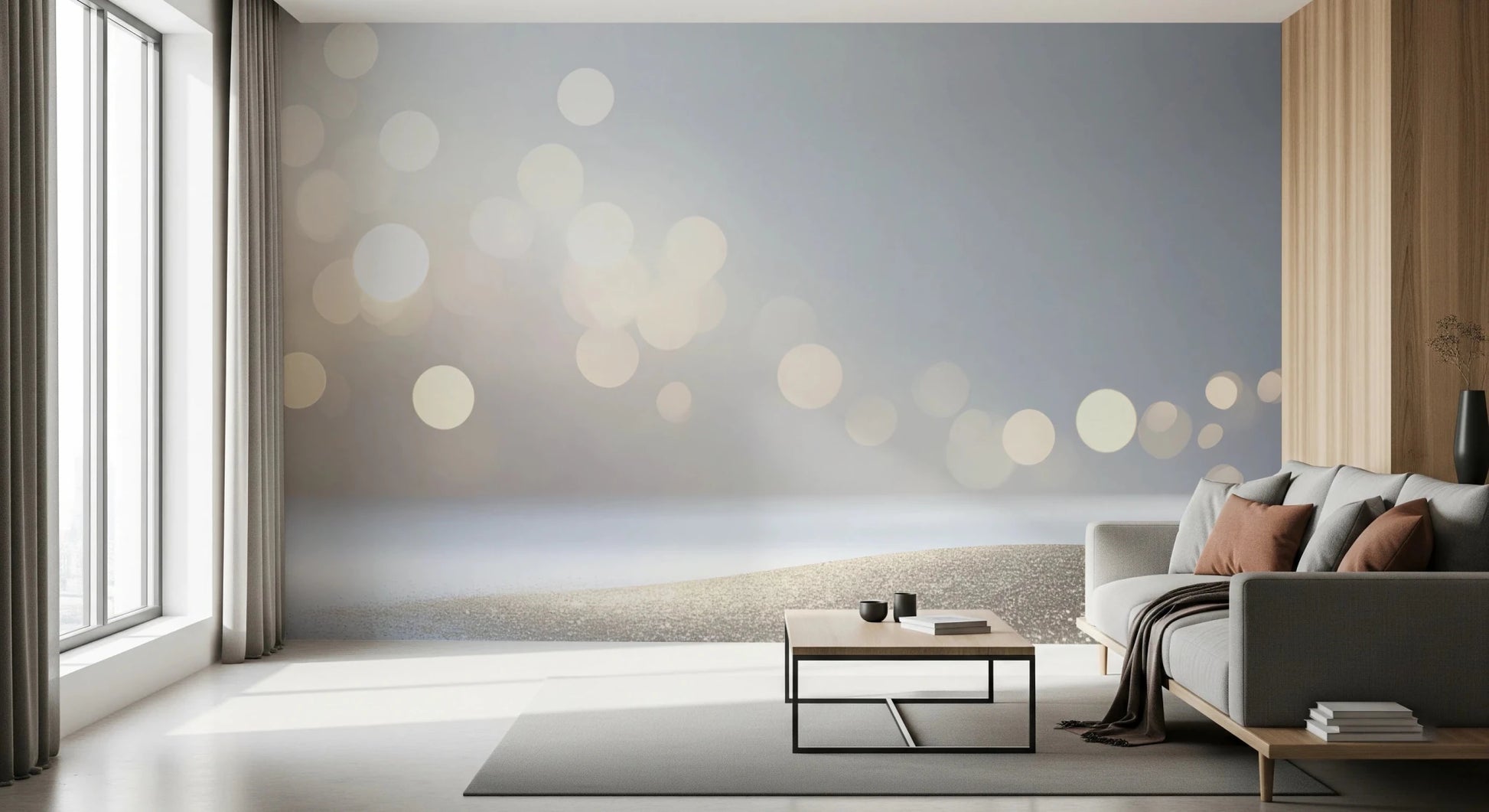 Close up of a Subtle Sparkle Wall Mural showing fine, elegant sand textures.
