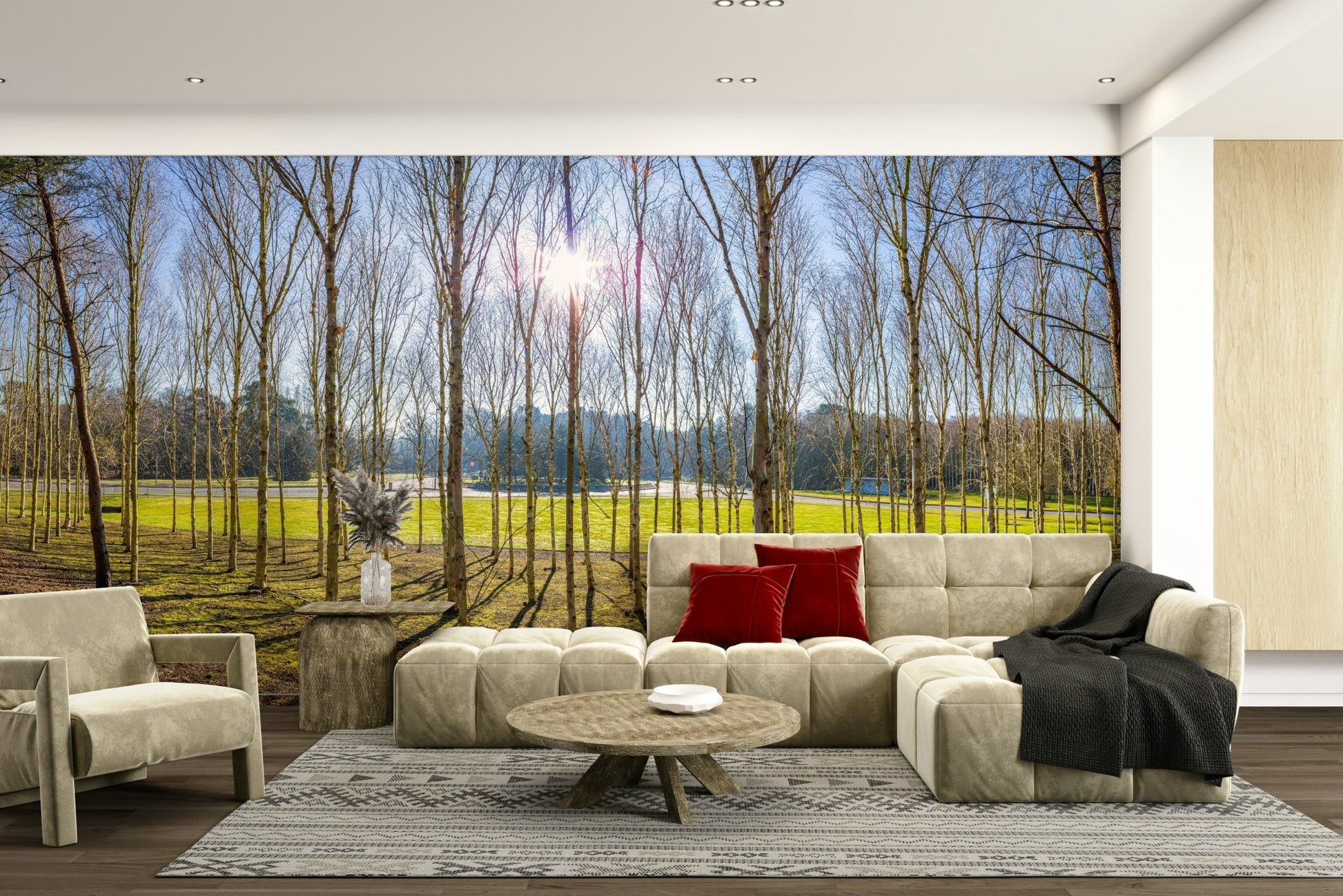 The colors are warm greens and browns.

