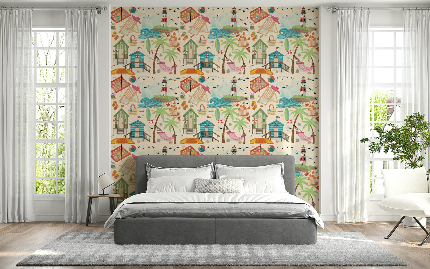 Seaside Escape Wallpaper — calm and relaxing coastal scenery for home decor.
