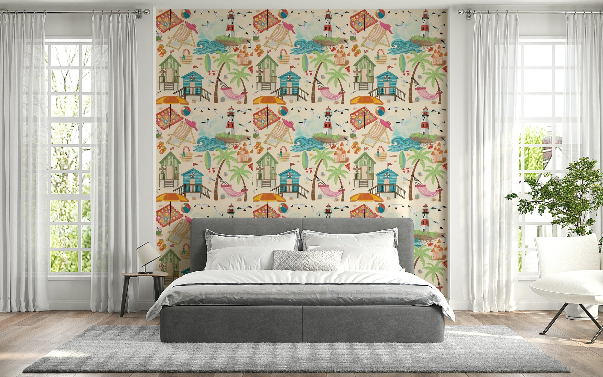 Seaside Escape Wallpaper — calm and relaxing coastal scenery for home decor.