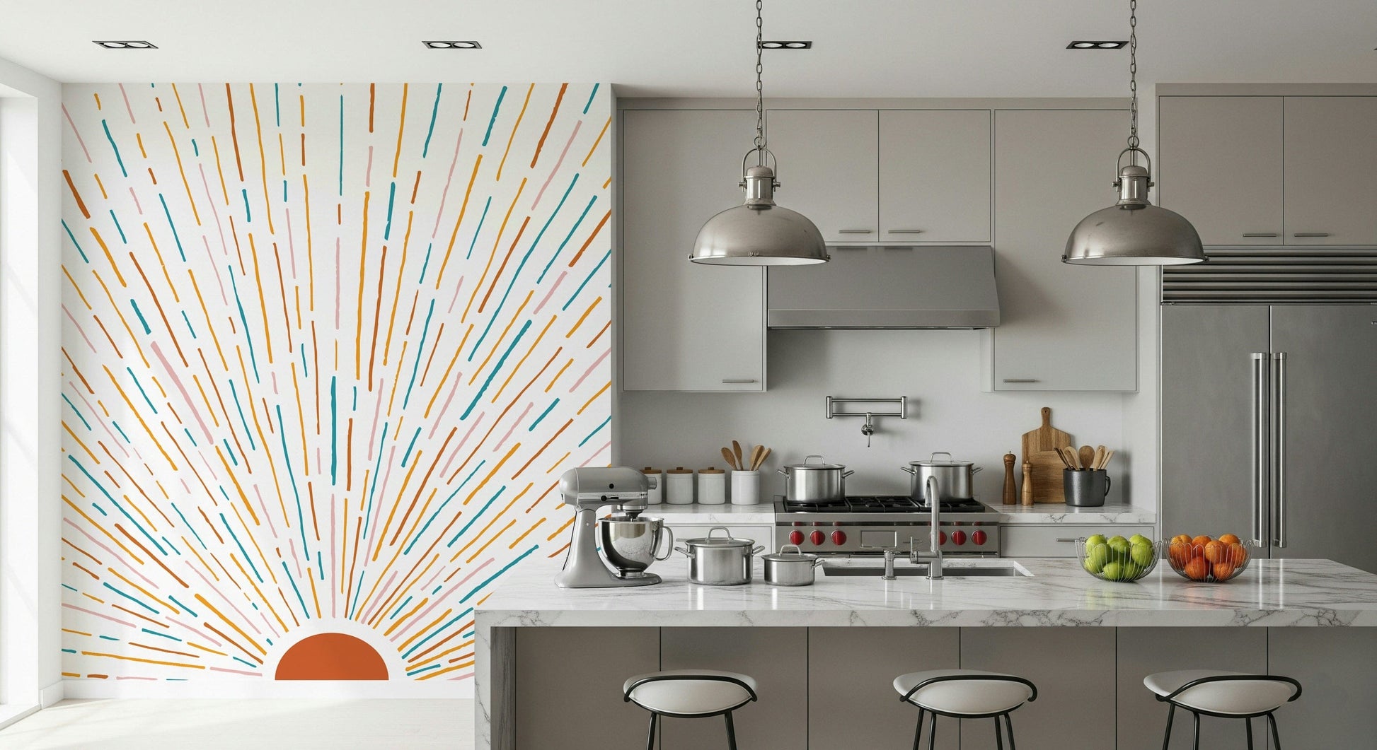A classic abstract design wallpaper for walls.